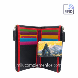 Cartera tarjetera Belmonte Gatos Atardecer Mágico pequeña