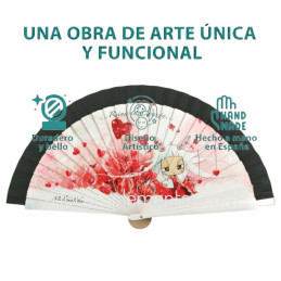 Abanico Malamalaka Corazón Negro nueva coleccion