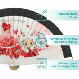 Abanico Malamalaka Corazón Negro de mujer