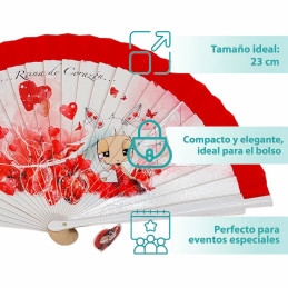 Abanico Malamalaka Corazón Rojo de señora online