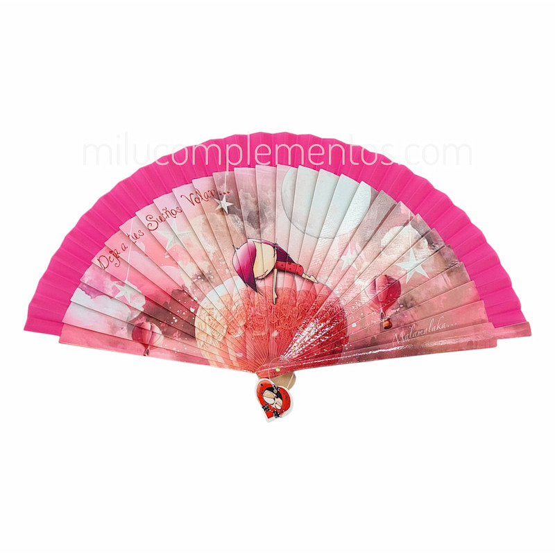 Abanico Malamalaka Sueños Rosa de mujer