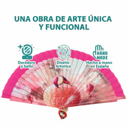 Abanico Malamalaka Sueños Rosa primavera verano de mujer
