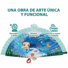 Abanico Malamalaka Mar Celeste hecho en España