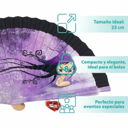 Abanico Malamalaka Mandala Negro diseño artistico original
