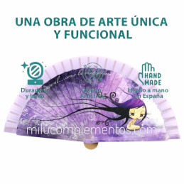 Abanico Malamalaka Mandala Lila obrade arte