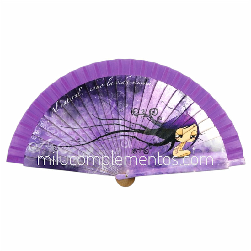 Abanico Malamalaka Mandala Morado para mujer o señora
