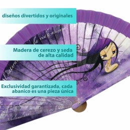 Abanico Malamalaka Mandala Morado de chica