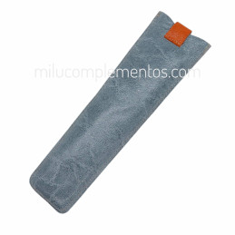 Funda de Piel Bicolor para Abanico Lila/Azul. Seguridad para tu abanico