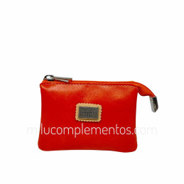 Monedero de Piel Caramelo Colección Athene Naranja nueva colección