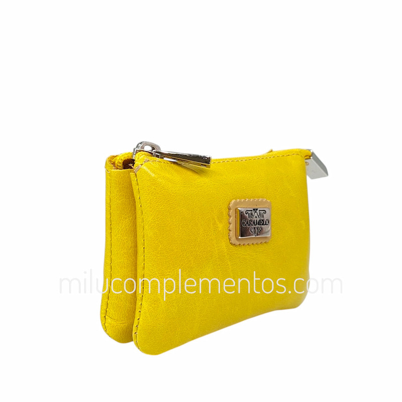 Monedero de Piel Caramelo Colección Athene Ocre de chica
