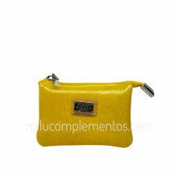 Monedero de Piel Caramelo Colección Athene Ocre verano 2026