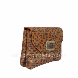 Monedero Piel Caramelo Gobar Camel Solapa nueva temporada