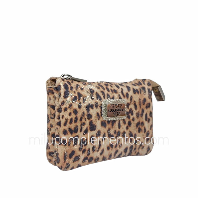 Monedero de Piel Gobar Caramelo Color Beige de señora