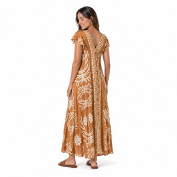 Vestido Largo Tantrend Estampado África/Dorado primavera verano 2026