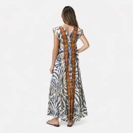 Vestido Largo Tantrend Estampado Cebra Étnico nueva temporada