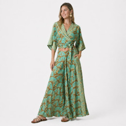 Falda Pantalón Tantrend Organic Print/Foil Dorado de mujer