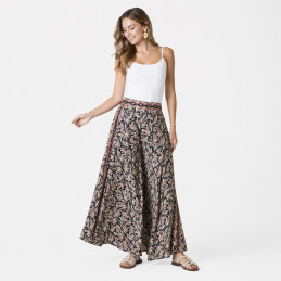 Falda Pantalón Tantrend estampado Afro Leaves Multicolor