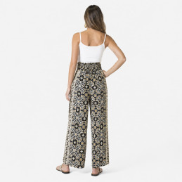 Pantalón Polysilk Tantrend Black Arabesque/Dorado comodo