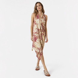 Pareo Tantrend Pink Exotic Leaves y Foil Dorado verano 2026