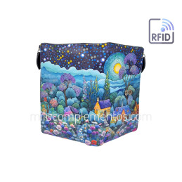 Cartera Belmonte paisaje Noche Estrellada Piel mediana