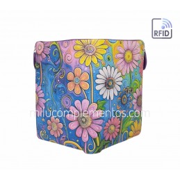 Cartera Belmonte Flores fucsia Piel mediana online