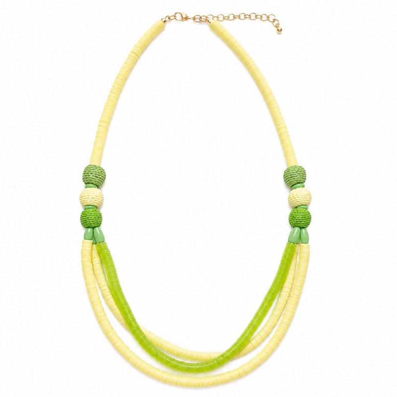 Collar Tantrend Rafia Lentejuelas Verde/lima