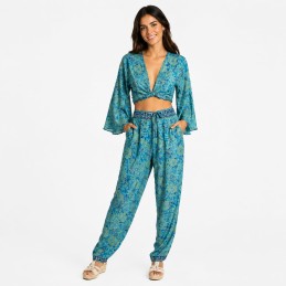 Pantalón tipo babucha Tantrend color azul LINEA BOHO SOUL de chica