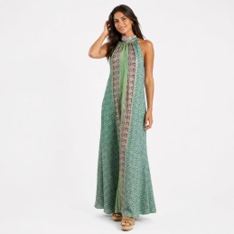 Vestido Tantrend verde multicolor LINEA BOHO SOUl de señora