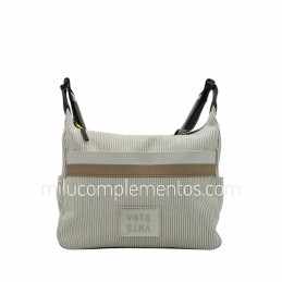 Bolso bandolera Ventis blanco rib correa larga