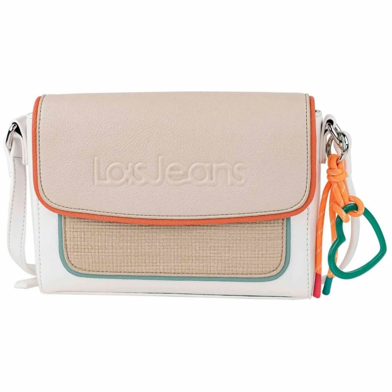 Bolso Bandolera Solapa Lois Selma Blanco de mujer