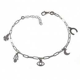 Pulsera de fetiches de plata