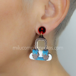 Pendientes metacrilato DOROTHY efecto espejo