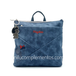 Mochila Mafalda color azul nueva temporada 2024 2025