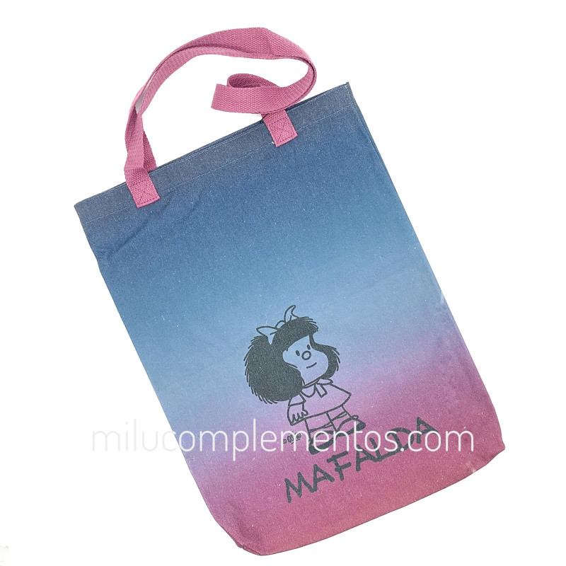 Bolsa Mafalda color granate-azul otoño invierno 2024 2025