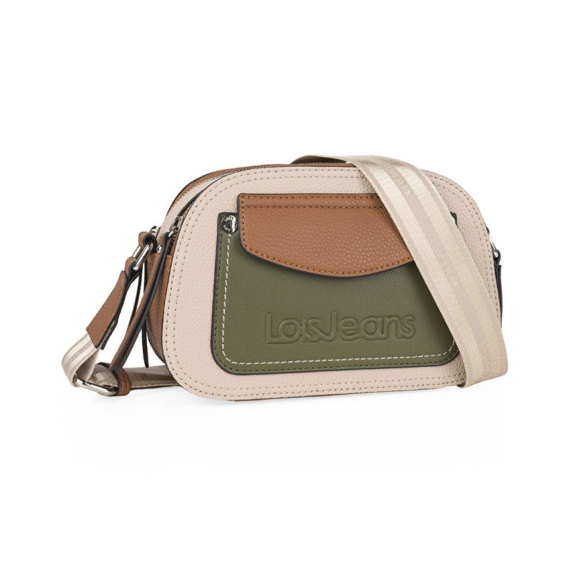 Bolso bandolera Lois color verde beige Milu Complementos