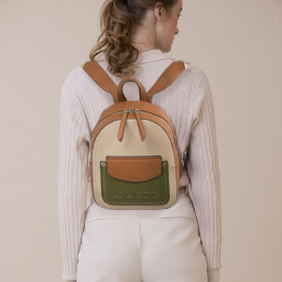 Bolso Lois color verde-beige tamaño real 2024 2025