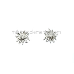 Pendientes Eguzkilore de plata de ley 925 con microcirconitas