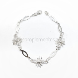 Pulsera Eguzkilore de plata de ley 925