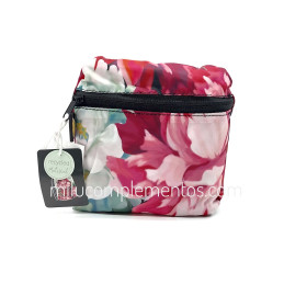 Mochila reutilizable flores multicolor Artebene plegada