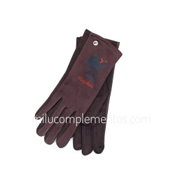 Guantes táctiles marrones de Mafalda