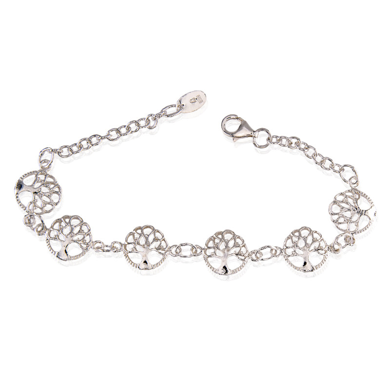 Pulsera de plata árbol de la vida