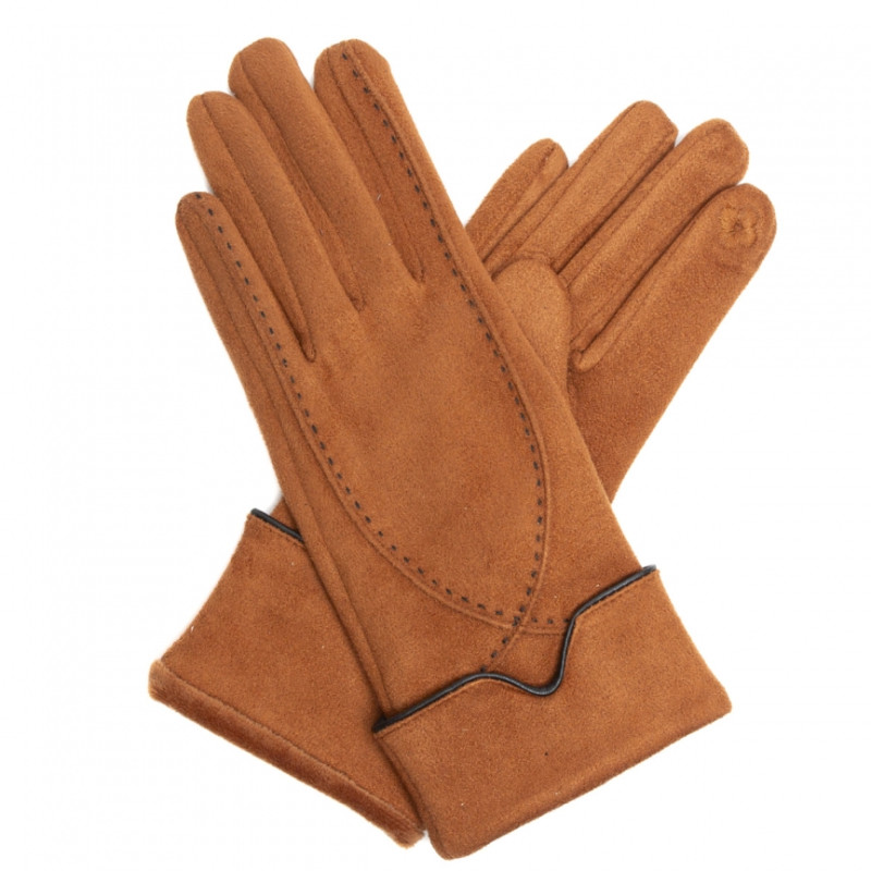 Guantes táctiles marrón/negro de Tantrend