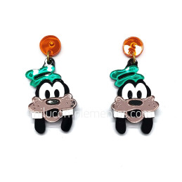 Par de pendientes metacrilato GOOFY efecto espejo