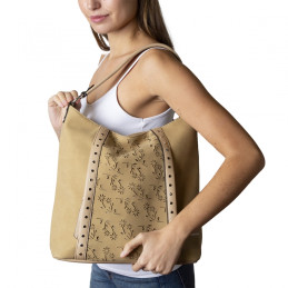 Bolso bandolera Tantrend color beige mujer