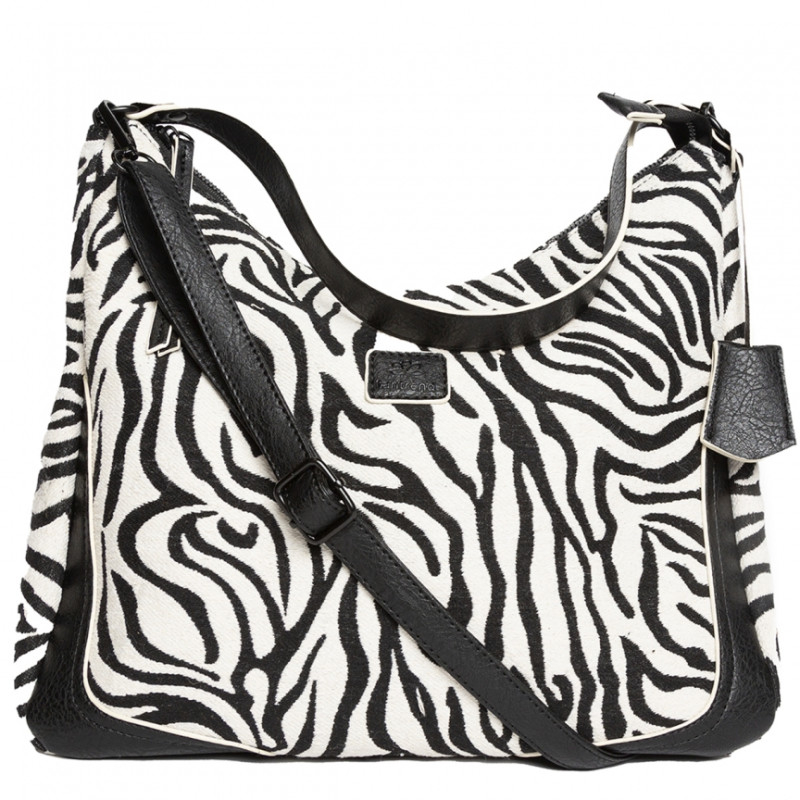 Bolso bandolera Tantrend color negro/blanco tipo shopper tienda online