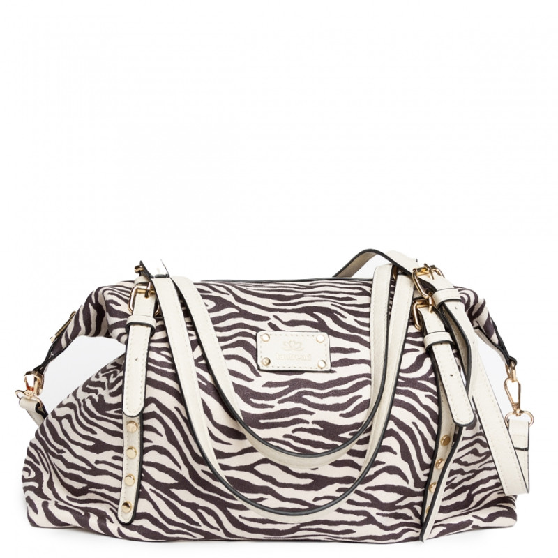 Bolso bandolera Tantrend color negro/blanco cebra