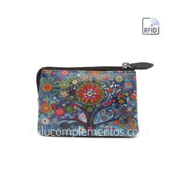 Monedero de piel Belmonte paisaje azul/multicolor online