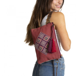 Bolso clutch Tantrend color burdeos chica