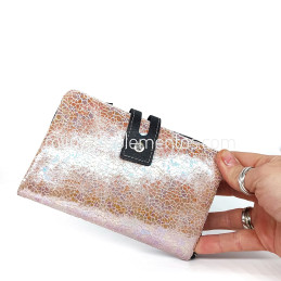 Cartera monedero mediana Caramelo nude krakelado de piel en tienda online