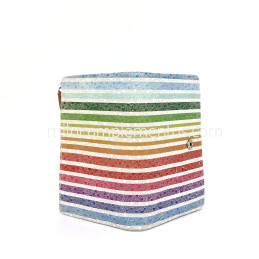 Cartera monedero mediana Caramelo franjas multicolor de piel en tienda online